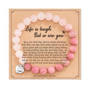 Ngựa Vằn Hồng Đính Hạt Vòng Tay Cho Nữ Tự Nhiên Đá Pha Lê Chữa Bệnh Tinh Thần Món Quà Trang Sức Cho Con Gái Và Mẹ Nana Dễ Thương Phong Cách Lãng Mạn