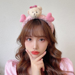 Mùa Thu Đông Phụ Kiện Tóc Lông Cừu Nữ Rửa Mặt Trang Điểm Buộc Tóc Kiểu Mới Làm Nhỏ Khuôn Mặt Phụ Kiện Tóc Buộc Tóc