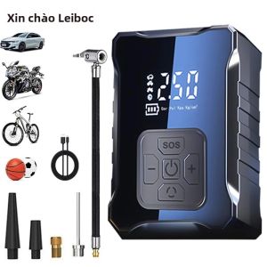 Máy Bơm Lốp Điện Mini Không Dây Thông Minh LEIBOO 150PSI Dùng Cho Xe Máy & Xe Đạp Nhỏ Gọn & Tiện Lợi