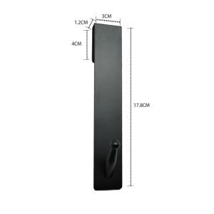 Stainless Steel Bathroom Glass Door Rear Hook Non-punching Back-mounted Single Hook Removable Metal Hanger