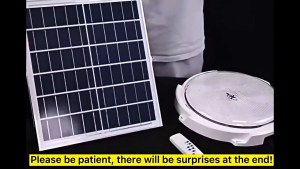 【buy 1 take 1】300000W solar ceiling light round indoor soalr light with solar panel solar lamp inside home balcony stairs bedroom lights automatically lamp up when its dark with solar panels waterproof IP67 induction with remote control LS