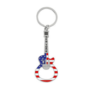 Bandai | Keychain American Flag Independence Day Alloy Keychain Red White Blue Flag Color USA Flag Keychain