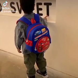 [ FREESHIP MAX ] Balo cho bé trai   bé gái đi học mẫu giáo mầm non hình siêu nhân elsa chống thấm nướcsiêu nhẹkích thước 33cm*13cm*27cm Binshop-16