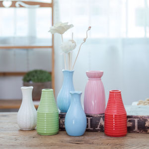 Mini Ceramic Flower Vase Plant Water Cultivation Decorative Desktop Decoration Creative Aromatherapy Bottle Modern Simplicity
