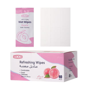 Independent wet wipes - disposable cleaning wipes - 40-piece box - ideal for travel and daily use.