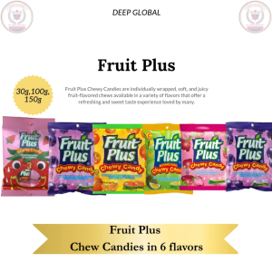 Fruit Plus Chewy Candy Strawberry Flavor 30g Individually Wrapped Juicy Sweet Refreshing Snack Made in Malaysia Halal Certified