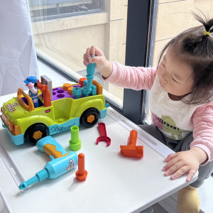 Educational Early Learning Assembly And Disassembly Electric Tool Truck Toy Fire Truck Ambulance Car for Children Age 2 And above