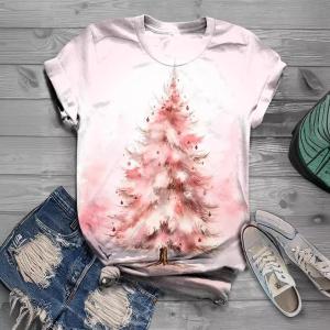 Fashionable Short Sleeve T-Shirt Womens Street Style round Neck Print Base Shirt Animal Pattern Polyester Fiber Independent Station