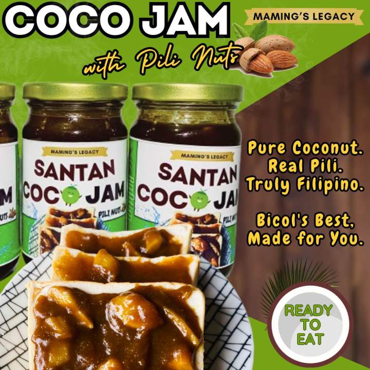 Coco Jam SANTAN COCO JAM with PILI NUTS -Bicol's Best / 230g | Lazada PH