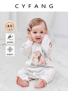 Pure Cotton Spring Autumn Newborn Baby Clothes Boneless Cute Cartoon Romper All Seasons Infant Bodysuit Baby Rompers