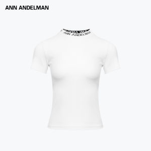 ANN ANDELMAN | Black High Waist Round Neck Short Sleeve T Shirt
