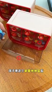 MLADEN Storage Drawer Desk Organizer Cases Dustproof Storage Box Stackable Home Office Dorm Organization
