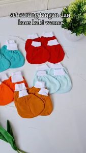 3Sarung Tangan Bayi Dan Kaos Kaki Bayi Warna perlengkapan bayi lahir