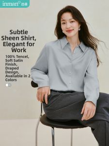 INMAN | Autumn New Workwear Flared Collar Long Sleeve Shirt Women Loose and Slimming
