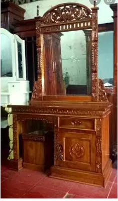 meja rias rahwana full kayu asli jati