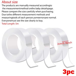 Double Sided Tape Removable Nano Tape for Poster Carpet Picture   Clear & Strong Adhesive Multipurpose Mounting Tape