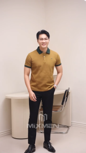 Áo polo nam Mixmen Y&G M-607 vải cá sấu cotton interlock áo trơn chuẩn formMàu Đỏ cao cấp Big Size