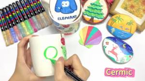 12/120 Colors Paint Markers Brush Acrylic Paint Pens for Art Supplies Fabric Paint Stone Glass Ceramic Wood Rock Christmas Card
