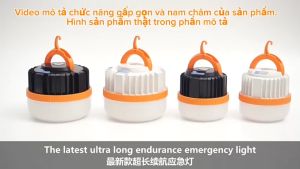 BÓNG ĐÈN LED TÍCH ĐIỆN CAM GẤP GỌN SIÊU SÁNG CẦM PIN LOẠI TỐT