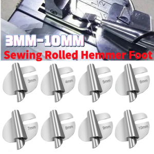 Wide Rolled Hemmer Foot 3mm-10mm Sewing Rolled Hemmer Foot Attachment for Sewing Machine Universal Sewing Rolled Hemmer Foot Set