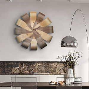 Modern Minimalist Wooden Wall Clock Art Decorative Painting Entrance Hallway Corridor Living Room Creative Hanging Picture