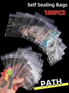 30-200PCS Anti-oxidation Jewelry Bags Clear Jewelry Zipper Bags Small Jewelry Organizer Ring Earring Storage Bags