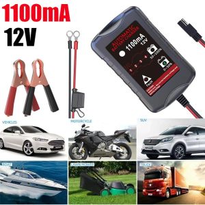 LST 12V 1.1Amp Automatic Battery Maintainer Trickle Smart Charger for Car Motorcycle Lawn Mower RV SLA ATV AGM GEL CELL WET& FLOODED Lead Acid Batteries children toys etc.Tractor