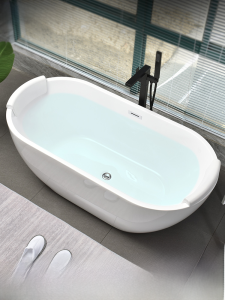 European Style Acrylic Bathtub Seamless Thin Edge Insulation Independent Home Use Small Apartment Size 1.4-1.7 Meters