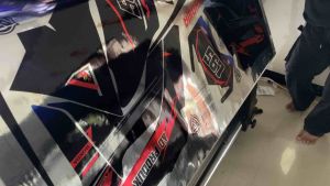 DECAL STIKER FULLBODY D-TRACKER 150 BAHAN PREMIUM FULL CHROME BEBAS CUSTOM