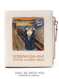 K-ON Collaborative Anime Wallet Card Holder Short Thin Female Student Dual-Sided Print Polyester Lining Pure E-commerce Bag