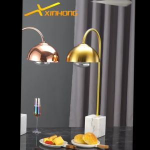 XINHONG Dining Table Single Head Food Heating Lamp Catering Heat Preservation Lamp Commercial Food Pizza Hot Food Lamp Roast Meat Table Lamp