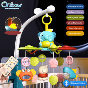 Orzbow Baby Bed Bell Soothing Toy 0-1 Year Old Newborn Baby Music Rotating Bedside Bell Music Projection
