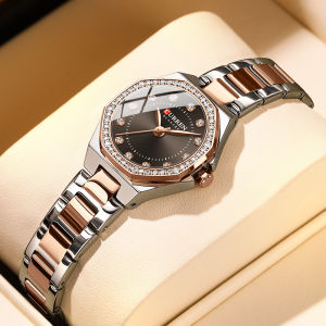 CURREN นาฬิกาของผู้หญิงแฟชั่นหรูหรานาฬิกาควอทซ์ต้นฉบับสําหรับ Laides สแตนเลสกันน้ํา