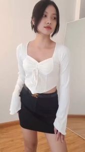 Váy Ngắn Chữ A Có Quần Trong Vải Xước Hàn Cao Cấp [Không Kèm Đai] V508