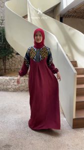 Gamis Kondangan Motif Tenun Modern - ShirinZein Dress Nura