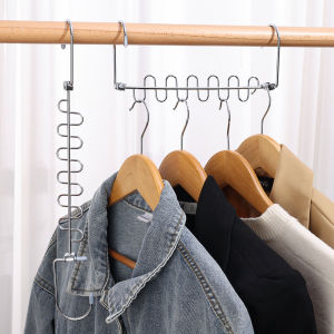 Metal Magic Hangers 12 Slots Cascading Hanger for Clothes Space Saving Closet Wardrobe Scarf Clothing Storage Rack Organization