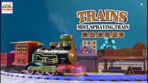 ToysgeniX Gift For Kids Toys Retro Steam Train Toys Set Classic Railway Train Set Kereta Api Mainan Asap Karetapi