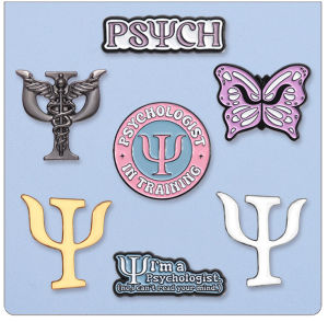 Psi Psychology Brooch Pin Medical Enamel Lapel Badge Jewelry Gift for Psychiatrist Doctor Nurse
