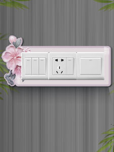 Miếng Dán 3D Acrylic Trang Trí Tường Phòng Ngủ Che Giấu Ổ Cắm Ngăn Ngừa Bụi Bẩn Chống Dầu Mỡ Trang Trí Không Tốn Kém