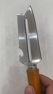 Dao Bào Cán Gỗ 2 Lưỡi Đầu Nhọn Dài 21Cm