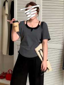 เสื้อยืดแขนสั้นลายการ์ตูนสำหรับผู้หญิงไซส์ใหญ่ ทรงเข้ารูป ทรงเข้ารูป แขนสั้น ทรงเข้ารูป แฟชั่นฤดูร้อน เสื้อผ้าทำงาน