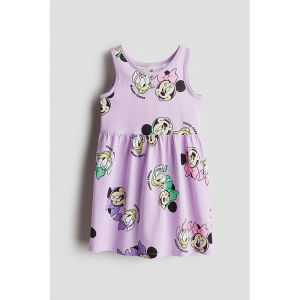 Minnie Print Dress Childrens Cotton Summer Skirt Girls Clothing H&M Kids Series New Winter Dress for Girls Ages 1-12