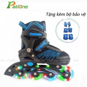 Giày Patin trẻ em Papaison Bản 2023 màu XANH VÀ ĐỎ