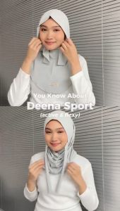 Yeppushop - Deena Sport Hijab | Hijab Olahraga Instant Bahan Jersey Anti UV Super Comfy dan Simple