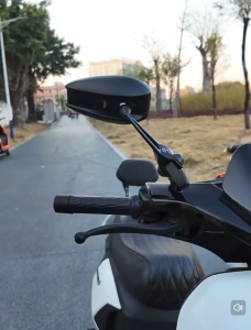 【CNC Quality】Street King Non-graded Side Mirror Clear / Blue Lens Carbom Adjustable Rear View Mirror Universal For Motorcycle CNC Quality salamin sa gilid ng motorsiklo
