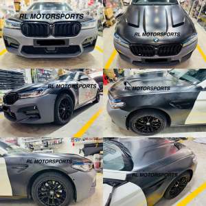 BMW F10 convert G30 M5 Bodykit body kit front side rear bumper bonnet skirt lip diffuser head tail lamp light fende