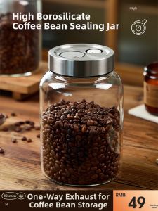 YYIEDERNG | One-way Air Release Vacuum Sealed Coffee Storage Jar