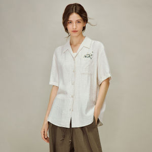 INMAN | Embroidered Pocket Cuban Collar Loose Short Sleeve Shirt