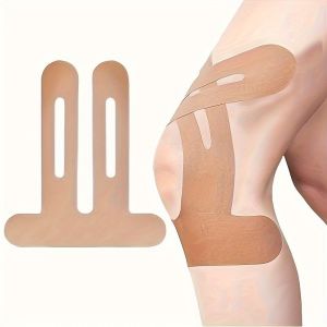 Buzesty precut Băng Dán Cơ cho đầu gối 10 pcs-bảo vệ đầu gối & ổn định giảm đau đầu gối Băng Keo Thể Thao thấm nước & đàn hồi thoáng khí không gây dị ứng Latex-Miễn phí Băng