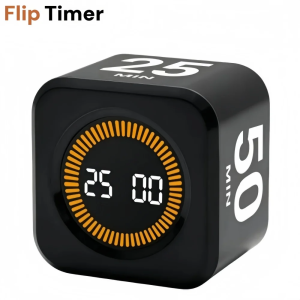 Rotating Pomodoro Timer Preset Desk Productivity Flip Timer ADHD Tool Cube Countdown Stopwatch for Study School Kitchen Work